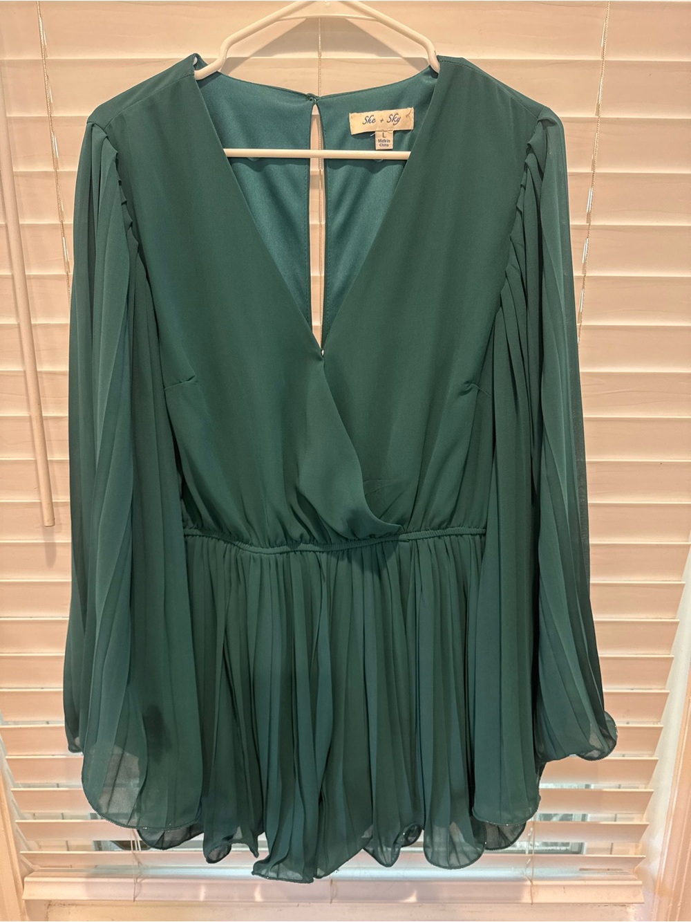 Green Long-Sleeve romper
